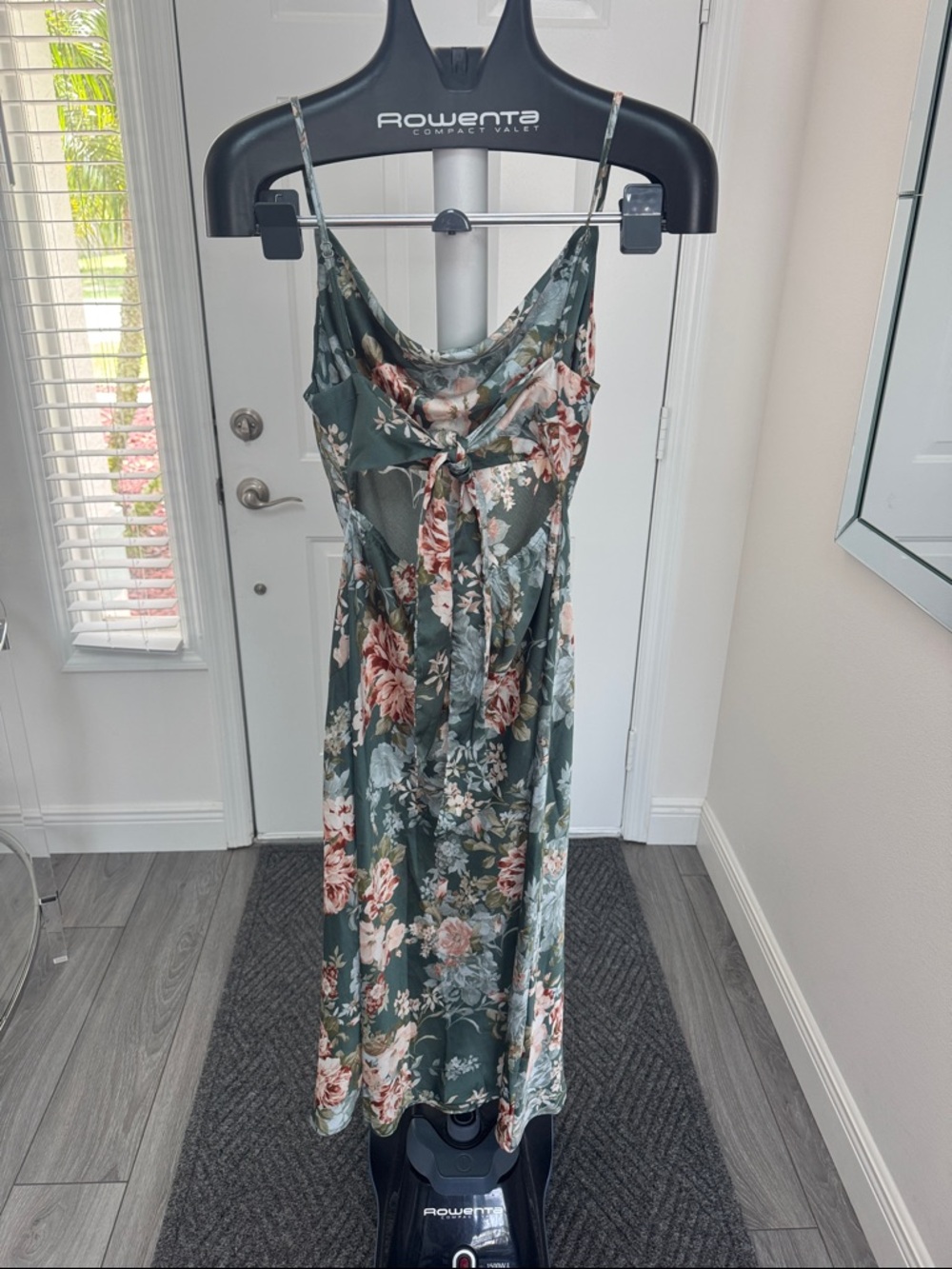 Hello Molly Mariposa Sage Green Floral Cowl Midi Dress - Picture 2 of 6